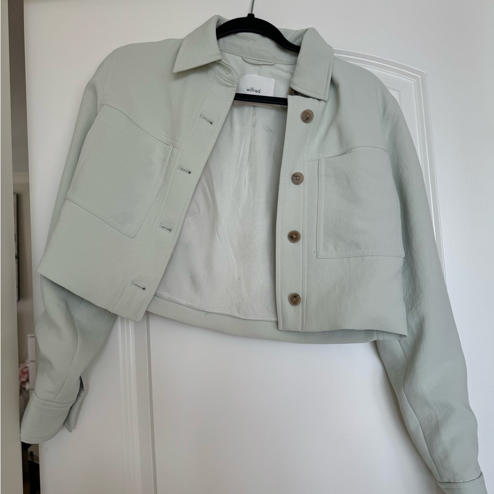 Wilfred Light Green Cropped Jacket